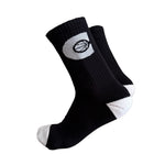 Black Courtside socks with with icon logo C with basketball inside C
