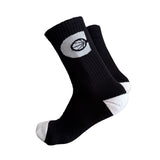 Black Courtside socks with with icon logo C with basketball inside C