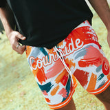 MVP Basketball Shorts - White and Orange