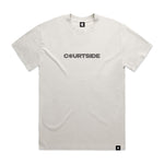 Courtside Koby Tee in faded bone - lifestyle shot showing versatile basketball streetwear style